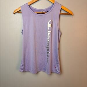 Girls Champion Athletic Running Tank Criss Cross Back 10/12 Lilac